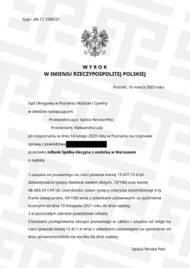 Odzyskane 48.483,59 CHF